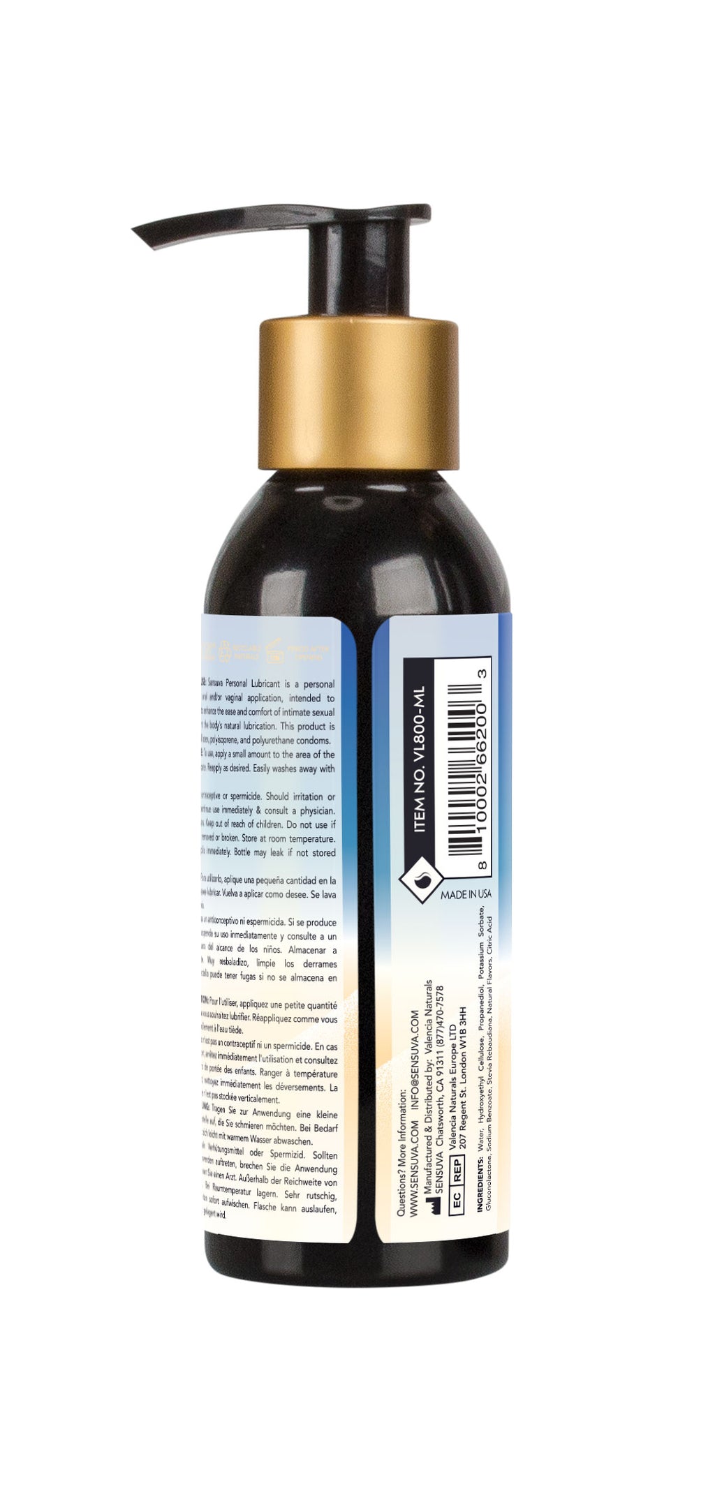 Natural Water Based Jelly  Personal Lubricant 4oz/ 125mL